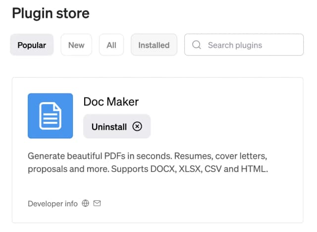 Plugin Store Preview